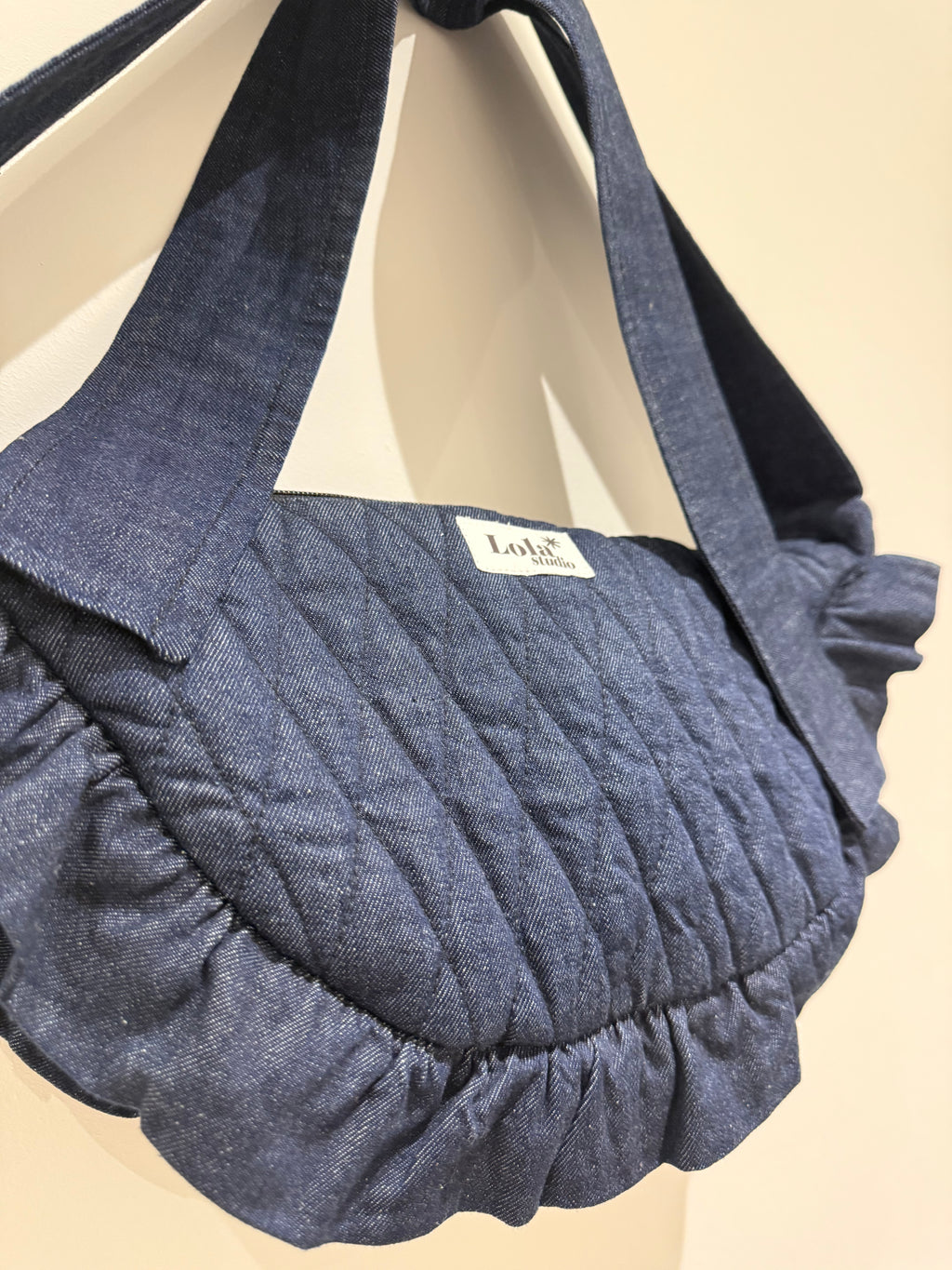 SECOND Maxi Quilted Denim Mimi Bag