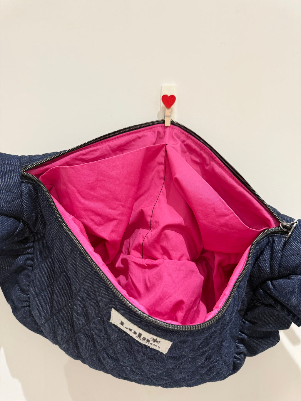 SECOND Maxi Quilted Denim Mimi Bag